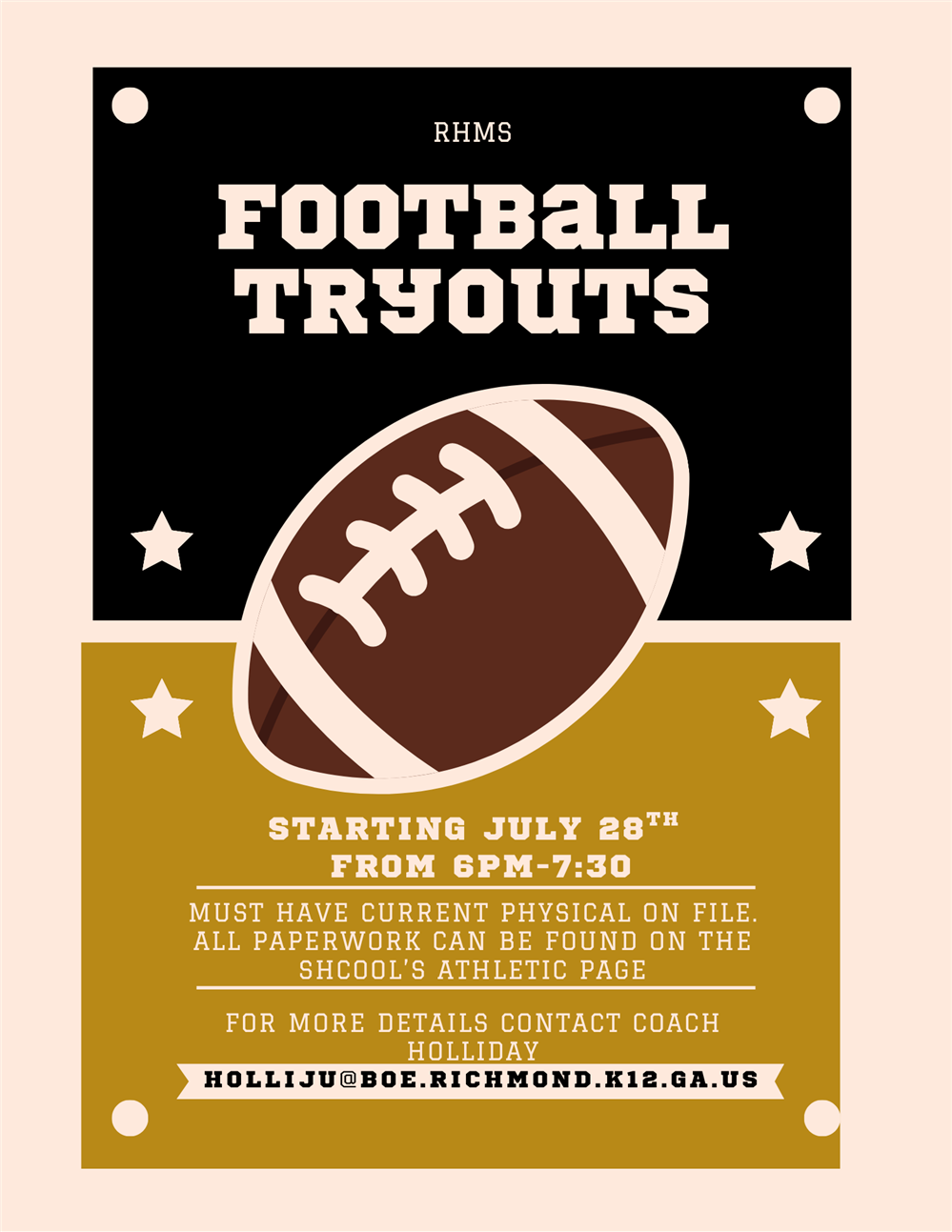 Football Tryouts 